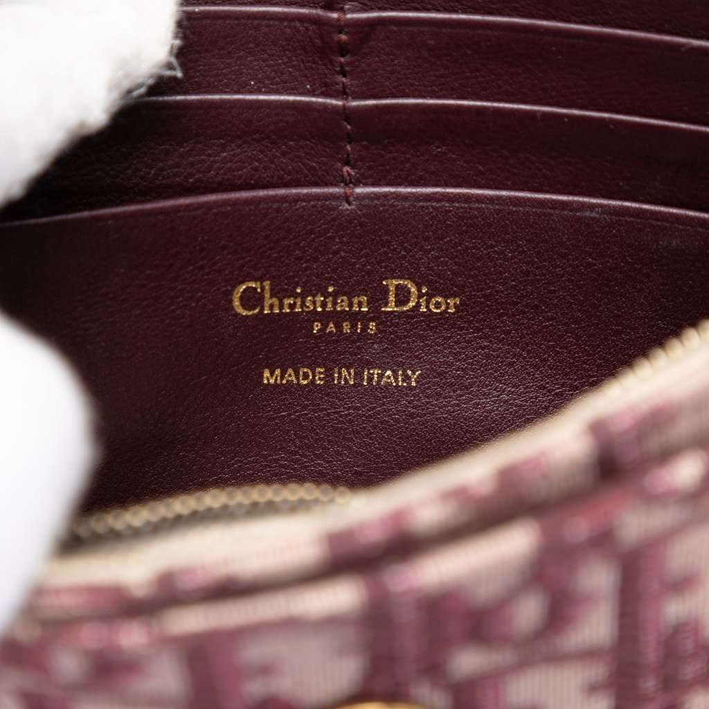 Dior Oblique Canvas Saddle Wallet On Chain Red Very good - Box View