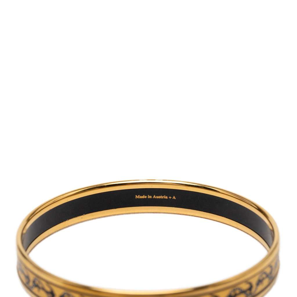 Hermès Narrow Anchor and Rope Enamel Bangle 65 Yellow Very good - Model View