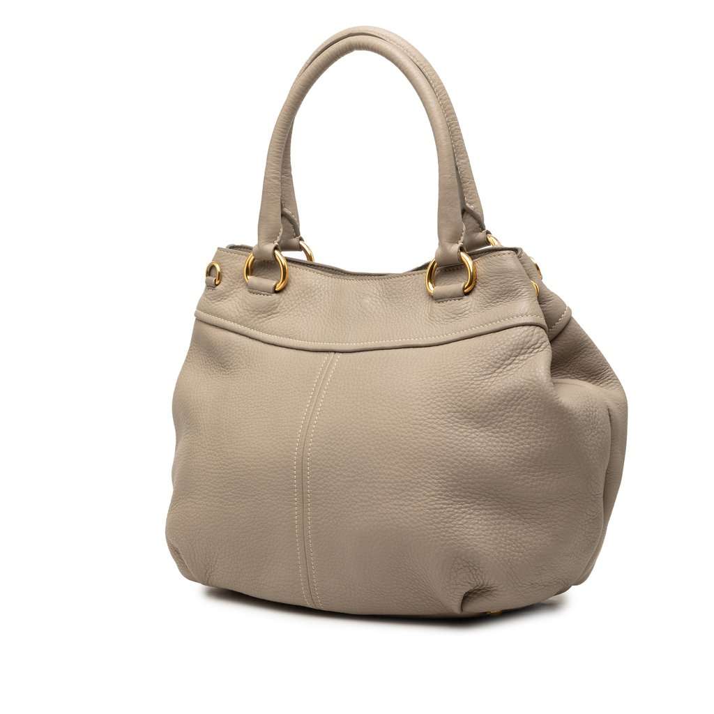 Prada Vitello Daino Open Convertible Tote Brown Leather Very good condition - Back View