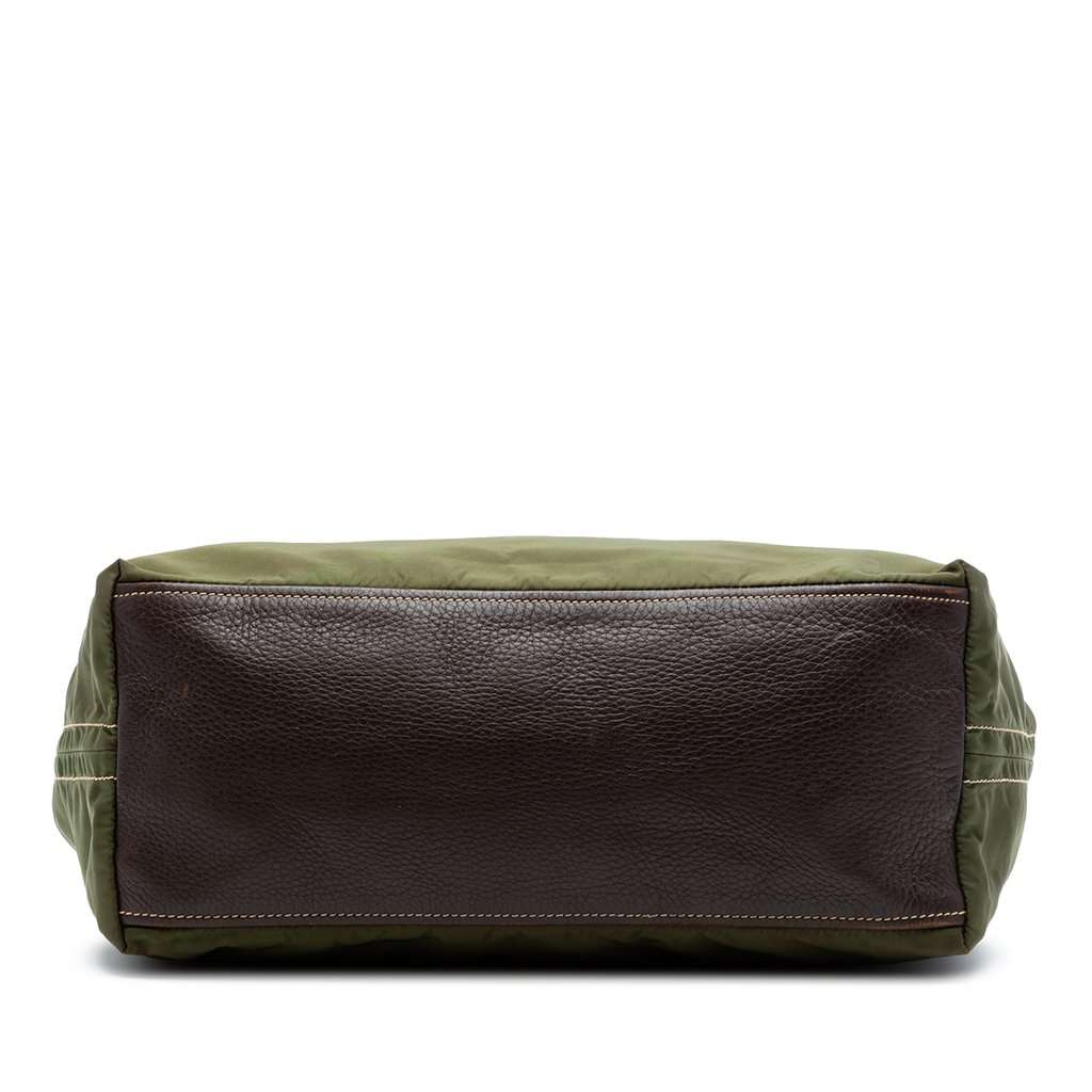 Prada Tessuto and Leather Tote Green Very good condition - Inside View
