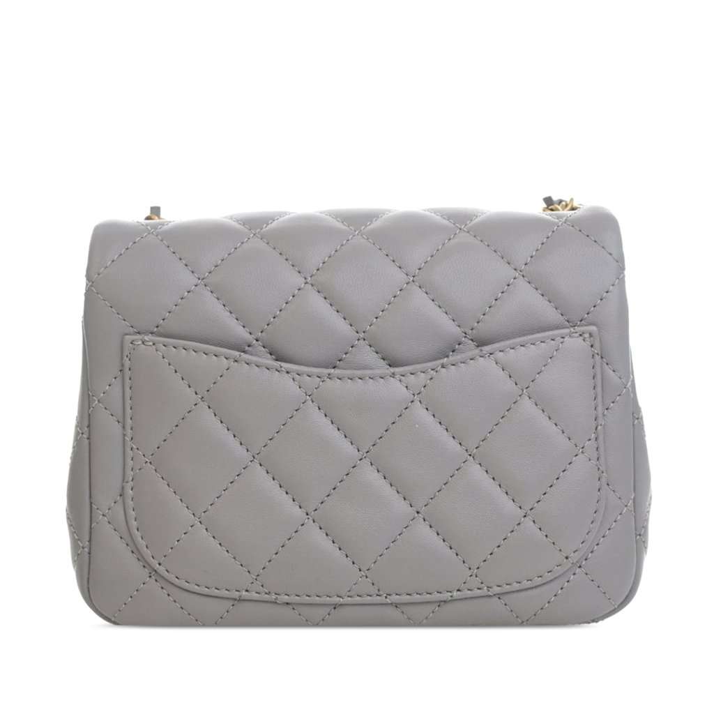 Chanel Mini Square Classic Lambskin Pearl Crush Single Flap Other Leather Very good condition - Inside View