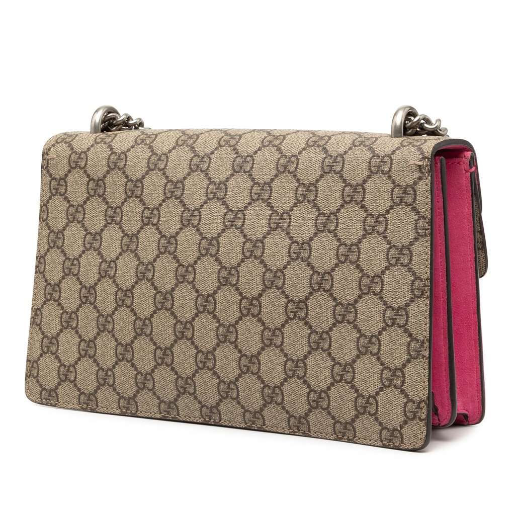 Gucci Medium GG Supreme Dionysus Shoulder Bag Beige Very good condition - Back View