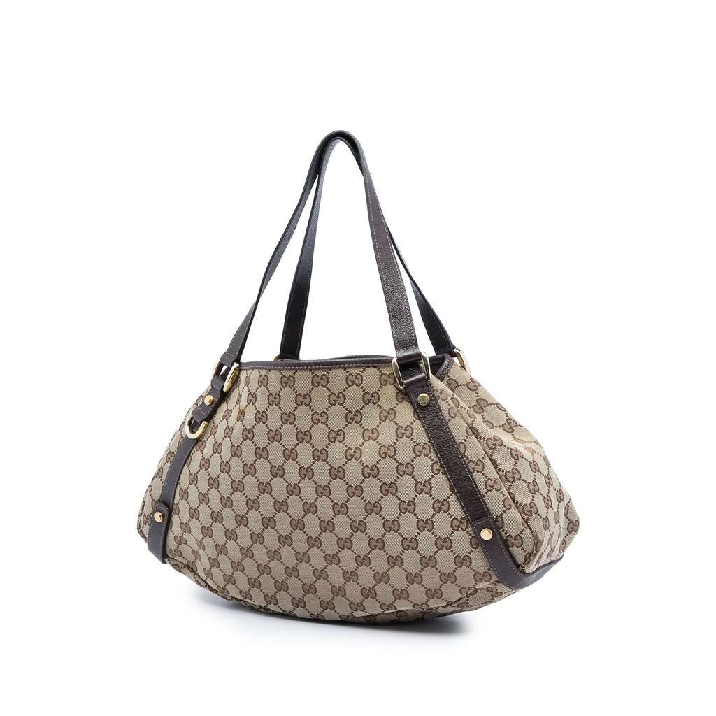 Gucci GG Canvas Abbey D Ring Tote Beige Good - Back View