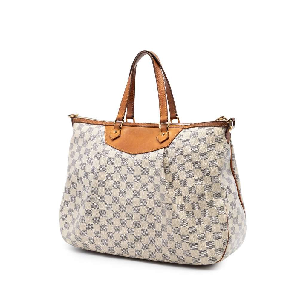 Louis Vuitton Damier Azur Siracusa GM White Very good condition - Back View