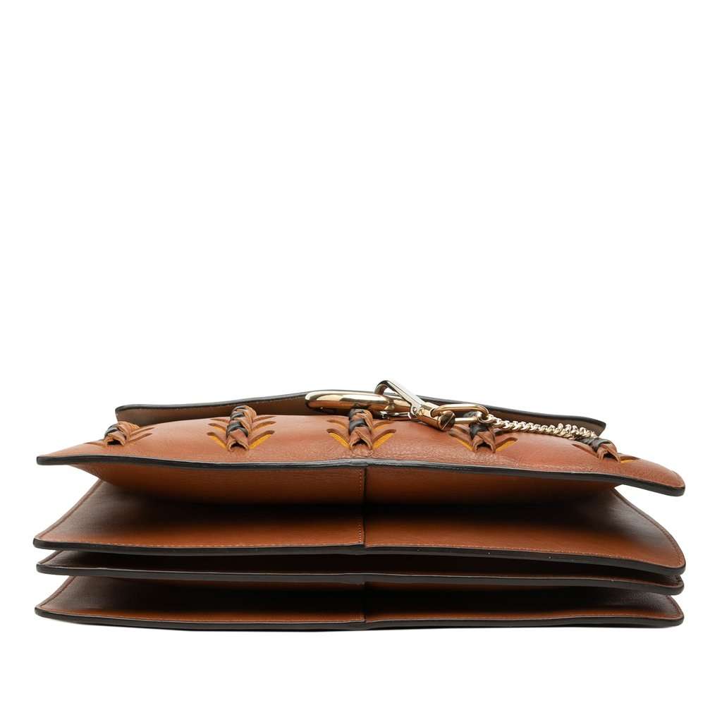 Chloé Medium Braided Leather Faye Crossbody Brown Leather Very good condition - Inside View