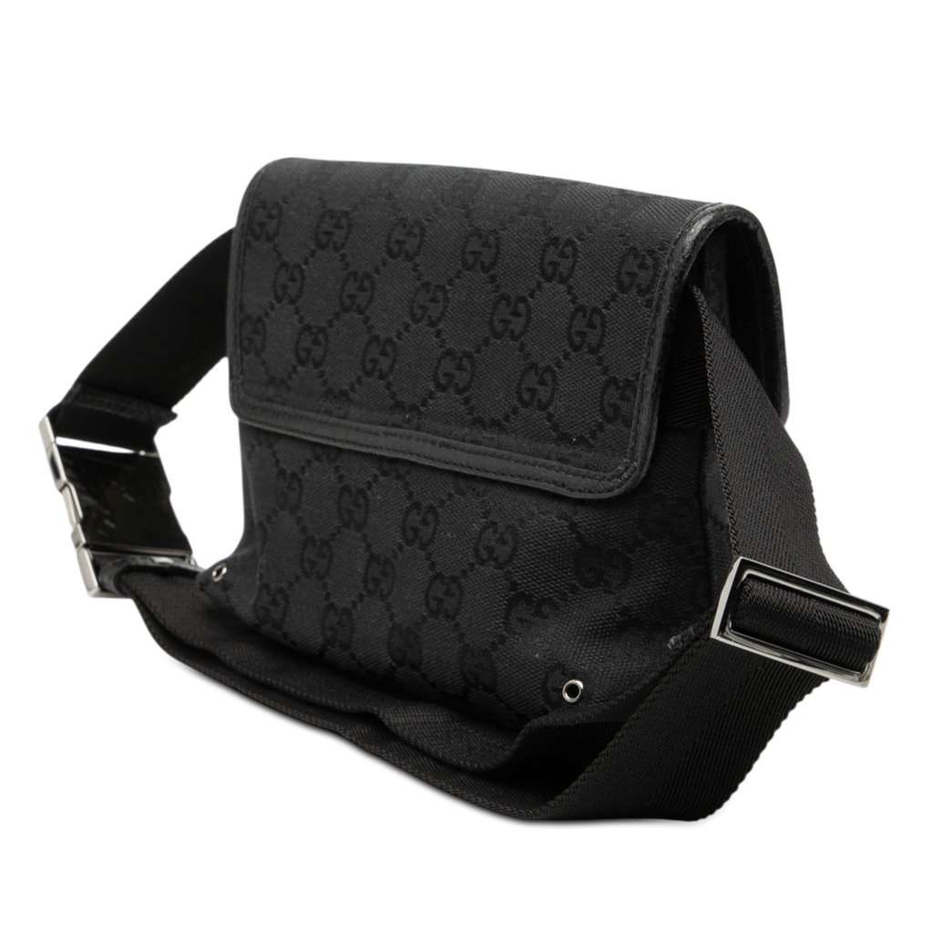 Gucci GG Canvas Jackie Belt Bag Black Very good condition - Back View