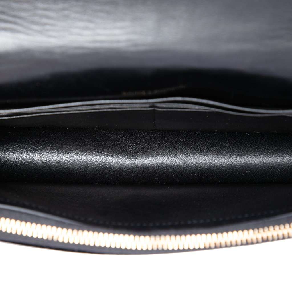 Saint Laurent Crystal Embellished Velvet Monogram Kate Wallet On Chain Black Very good condition - Model View