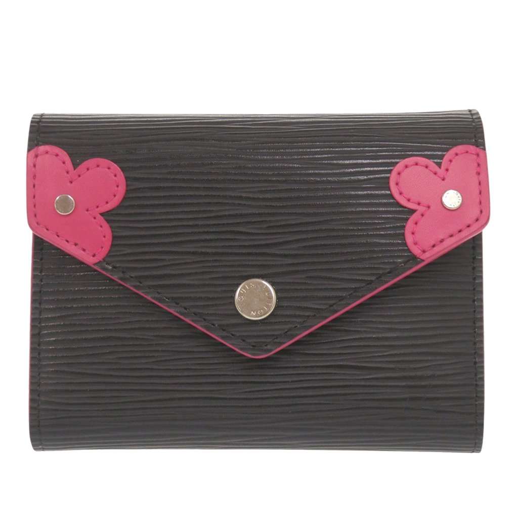 Louis Vuitton Epi Blooming Victorine Wallet Black Leather Very good condition - Front View
