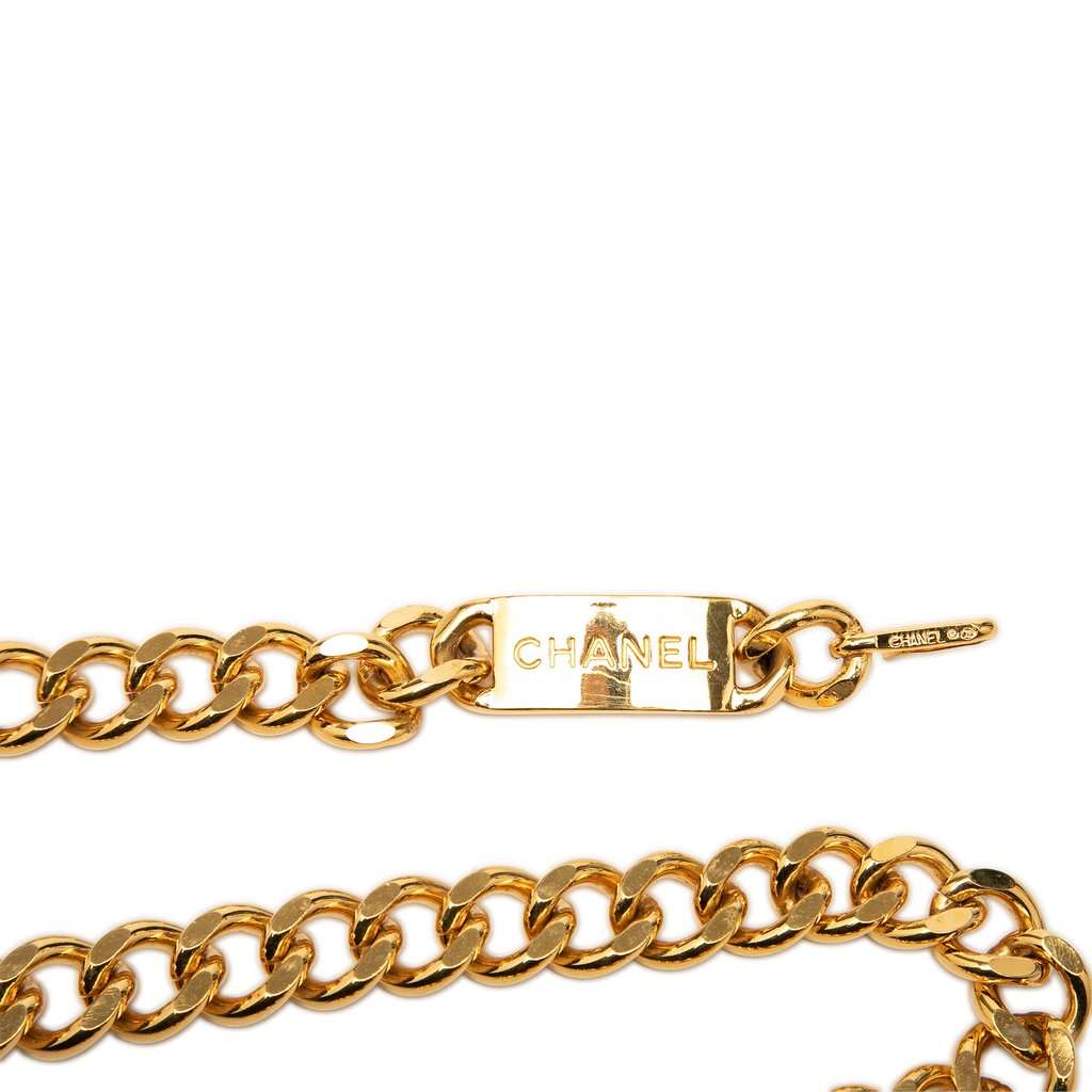 Chanel CC Gold Plated 31 Rue Cambon Medallion Chain Belt Gold Metal Very good - Inside View