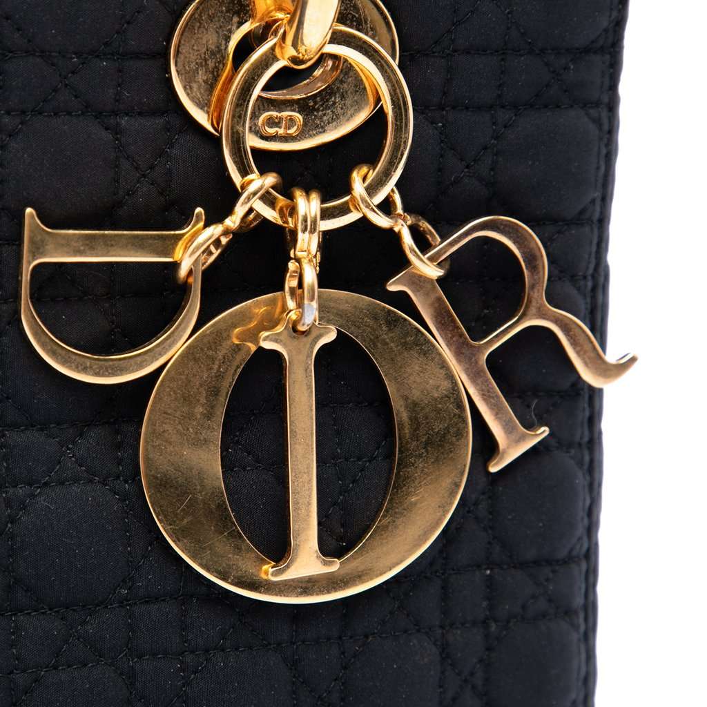 Dior Medium Nylon Microcannage Lady Dior Black Very good condition - Box View