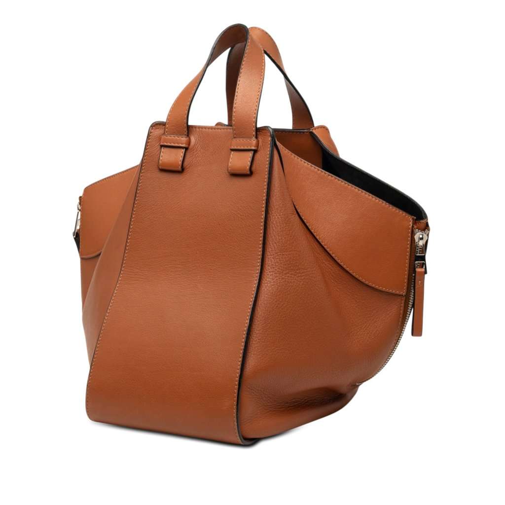 LOEWE Small Leather Hammock Satchel Brown Leather Very good - Back View