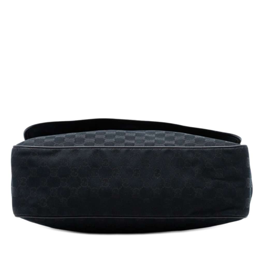 Gucci GG Canvas Web Flap Messenger Bag Black Very good condition - Inside View