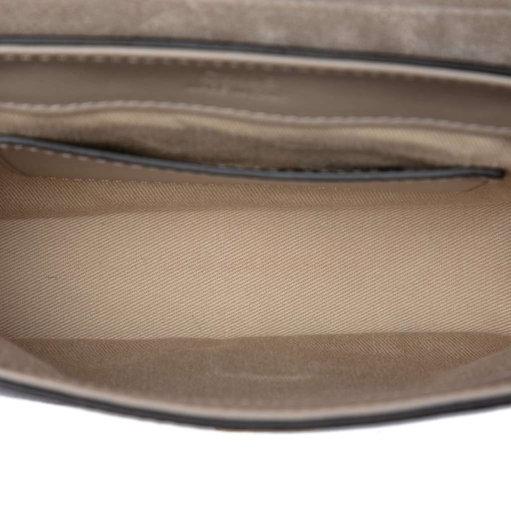 Chloé Mini Tricolor Croc Embossed Calfskin C Satchel Green Leather Very good - Model View