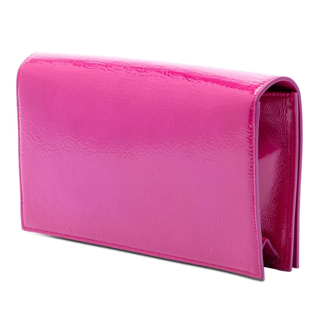 Saint Laurent Patent Monogram Kate Clutch Pink Leather Very good condition - Back View