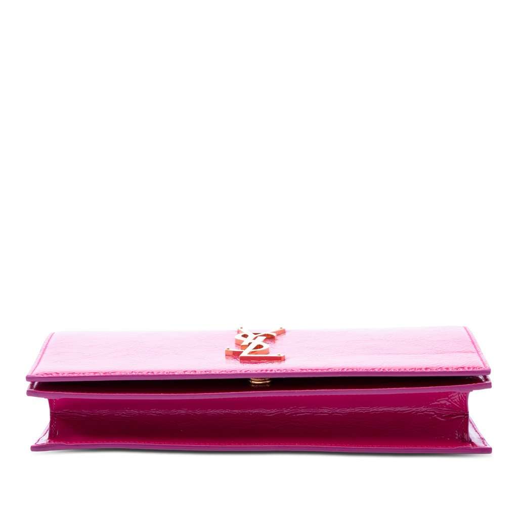Saint Laurent Patent Monogram Kate Clutch Pink Leather Very good condition - Inside View
