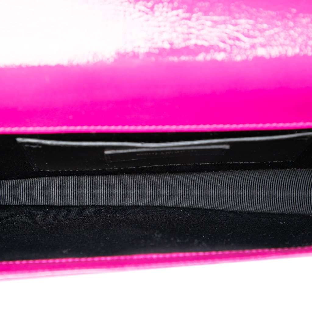 Saint Laurent Patent Monogram Kate Clutch Pink Leather Very good condition - Model View
