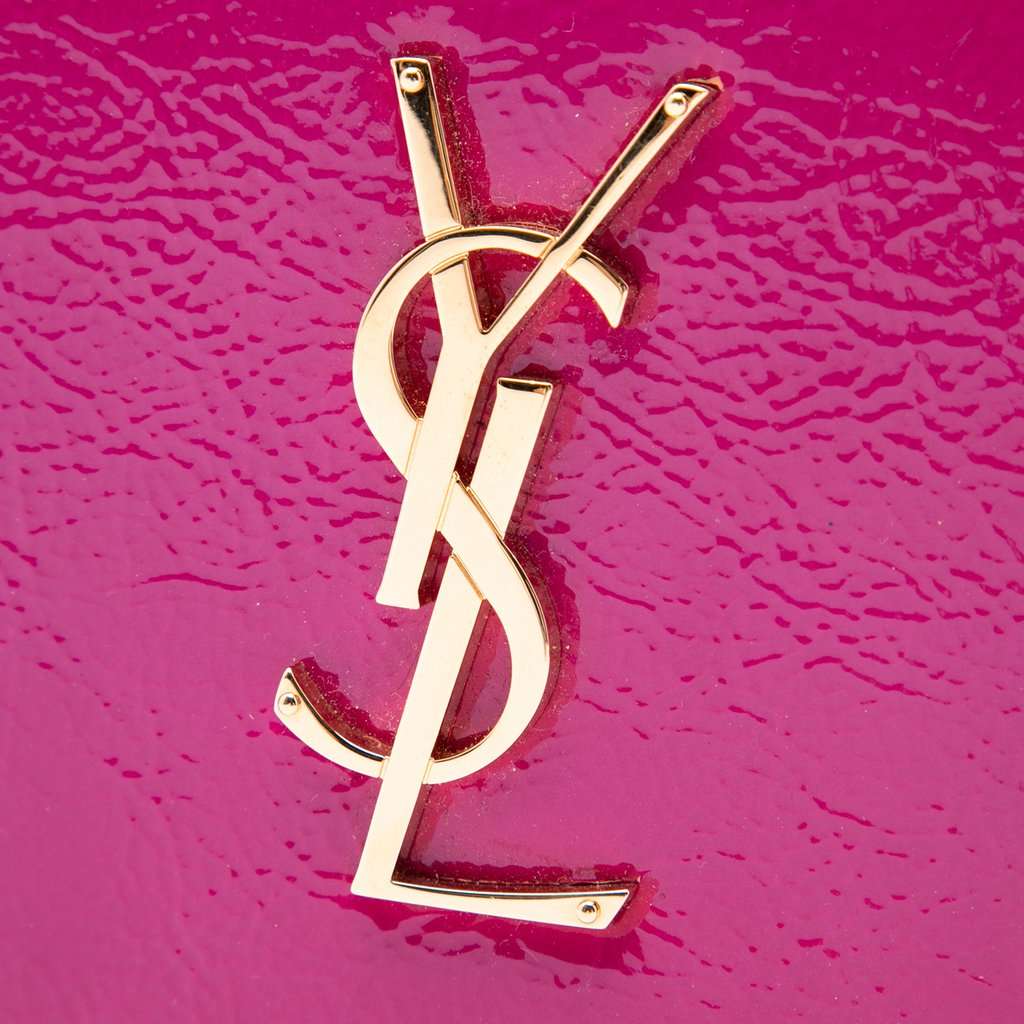 Saint Laurent Patent Monogram Kate Clutch Pink Leather Very good condition - Box View