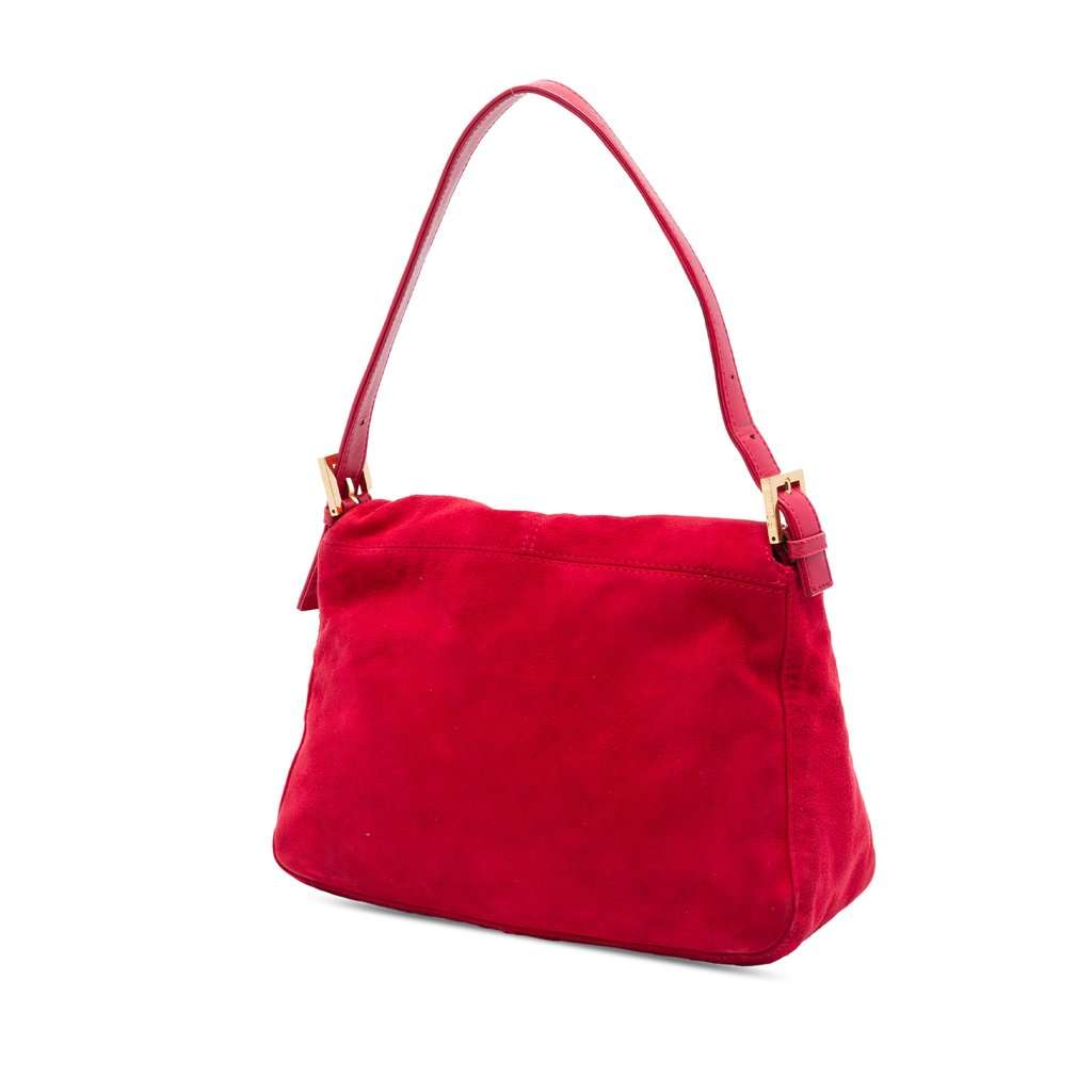 Fendi Suede Mamma Forever Red Leather Very good - Back View
