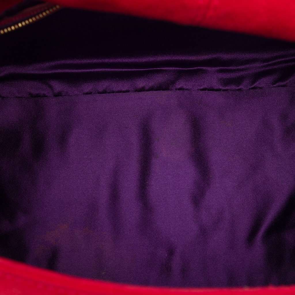 Fendi Suede Mamma Forever Red Leather Very good - Model View