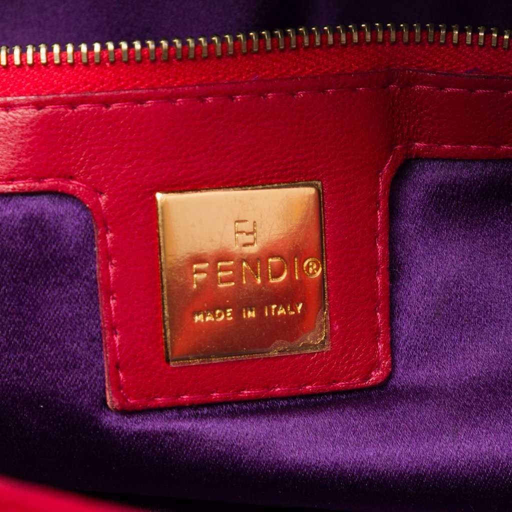 Fendi Suede Mamma Forever Red Leather Very good - Box View