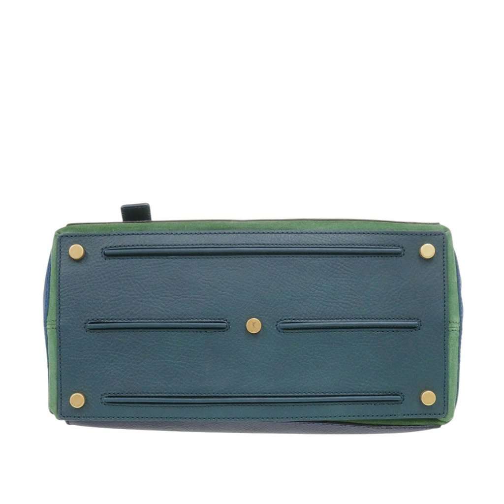 Saint Laurent Medium Tricolor Leather Muse Two Satchel Blue Leather Very good - Inside View