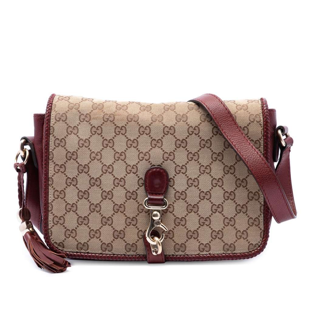 Gucci GG Canvas Marrakech Crossbody Beige Very good condition - Front View