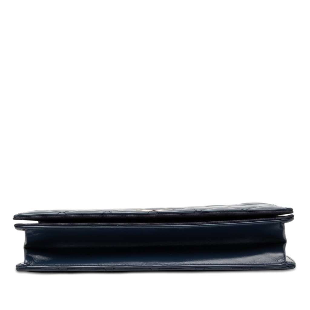 Chanel Small Quilted Calfskin Ballerine Flap Blue Leather Very good - Inside View