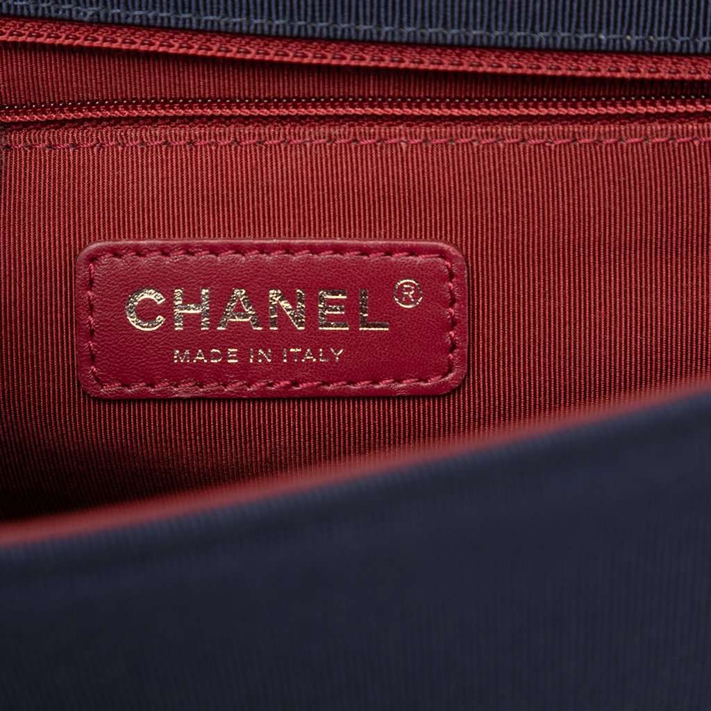 Chanel Small Quilted Calfskin Ballerine Flap Blue Leather Very good - Box View