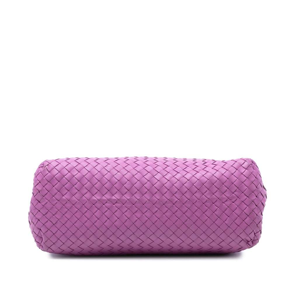Bottega Veneta Medium Nappa Intrecciato Double Chain Tote Purple Leather Very good condition - Inside View