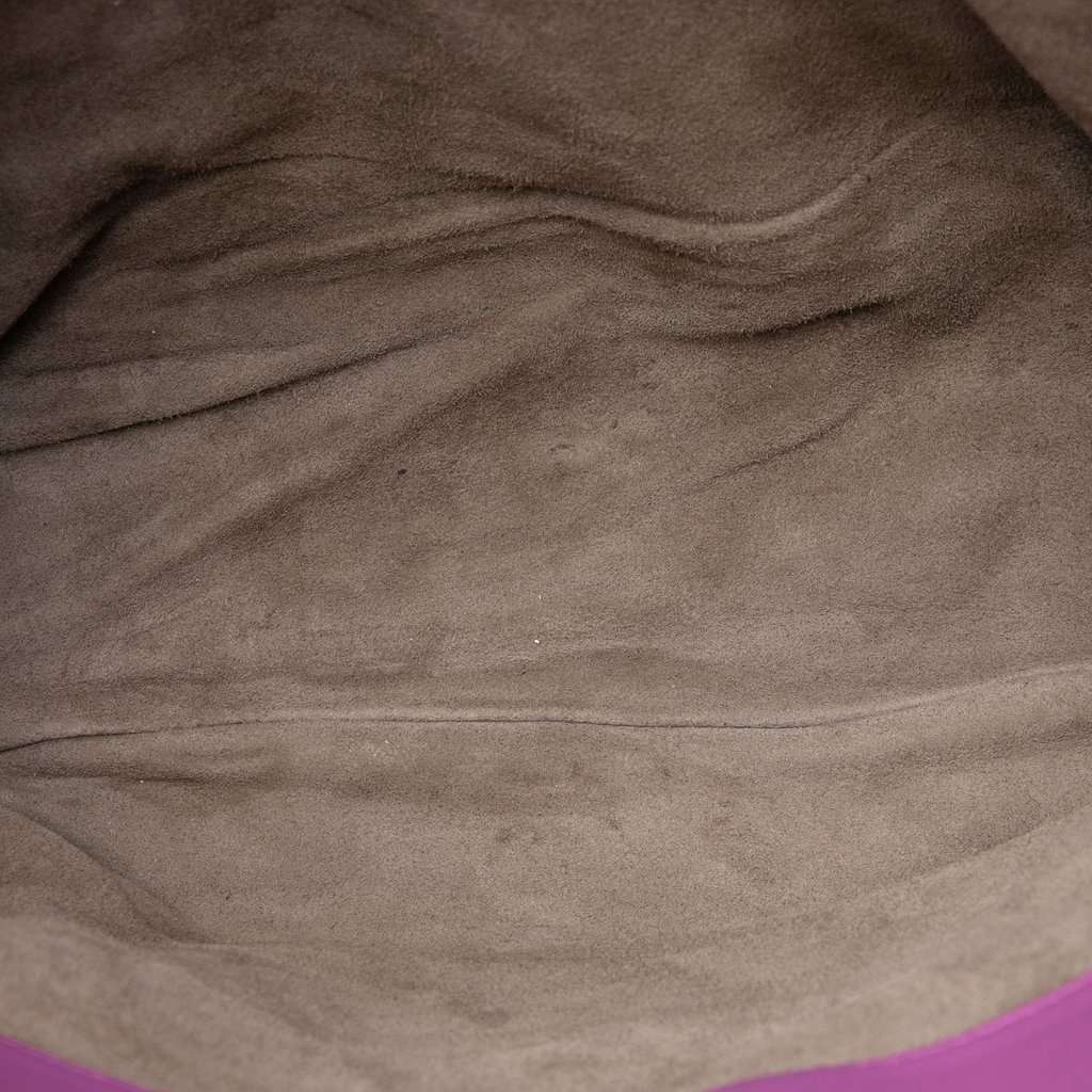 Bottega Veneta Medium Nappa Intrecciato Double Chain Tote Purple Leather Very good condition - Model View