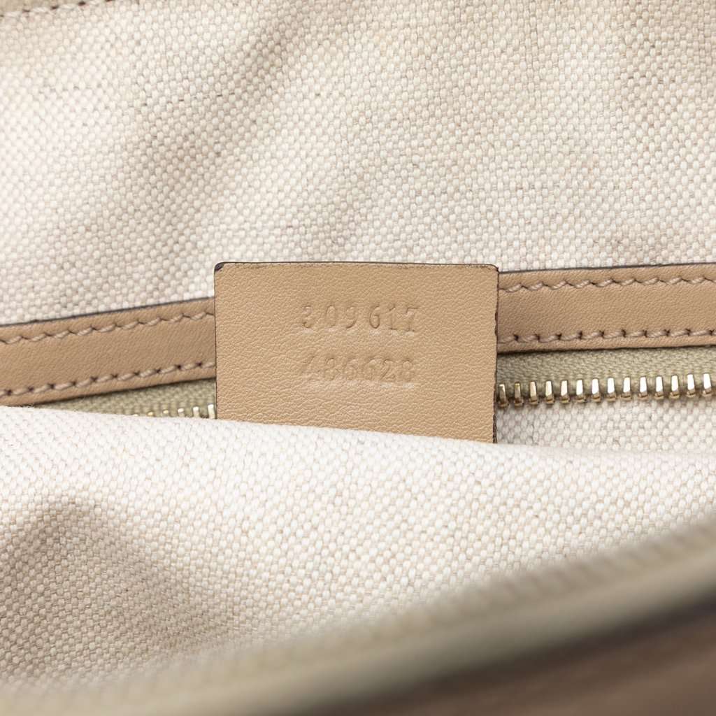 Gucci Small GG Supreme Nice Dome Satchel Beige Very good condition - Box View