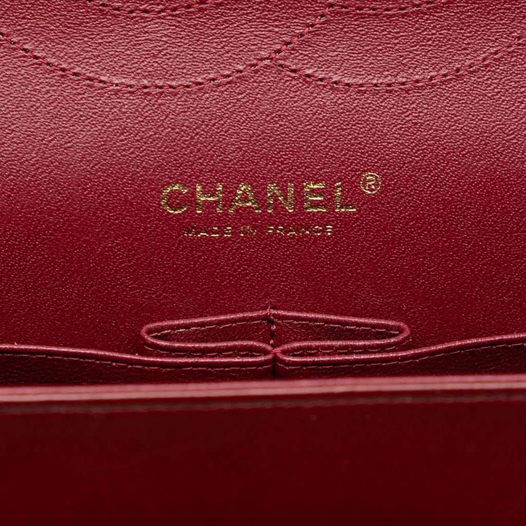 Chanel Jumbo Classic Lambskin Double Flap Red Leather Very good condition - Box View