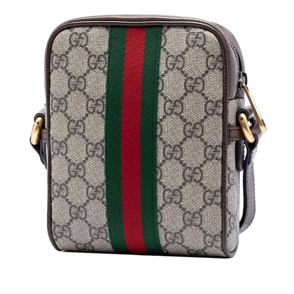 Gucci Mini GG Supreme Web Ophidia Crossbody Beige Very good condition - Back View