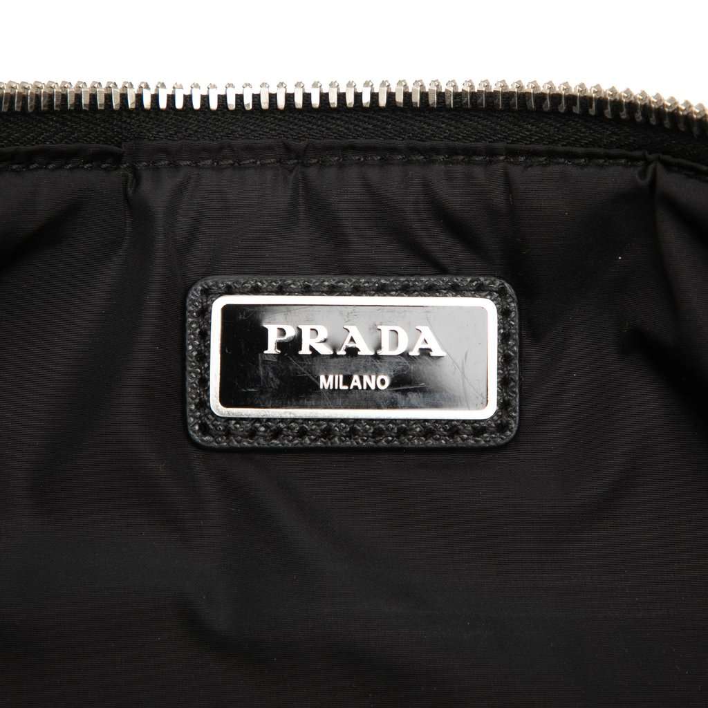 Prada Tessuto Padded Zip Clutch Purple Very good - Box View