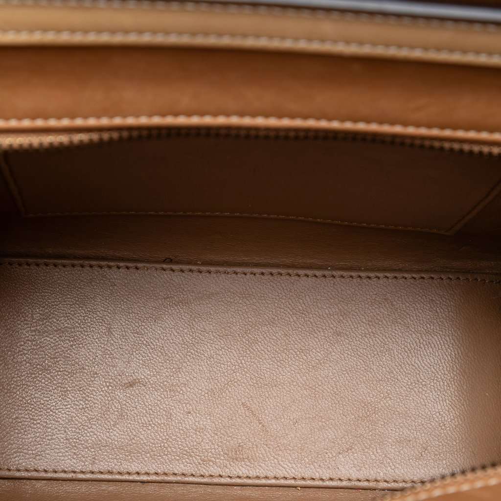 Celine Nano Tricolor Leather Luggage Tote Brown Leather Very good - Model View