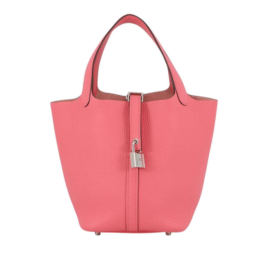 Hermès Clemence Picotin Lock 18 Pink Leather Very good - Front View