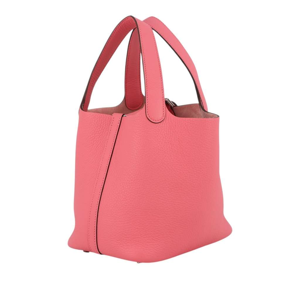 Hermès Clemence Picotin Lock 18 Pink Leather Very good - Back View