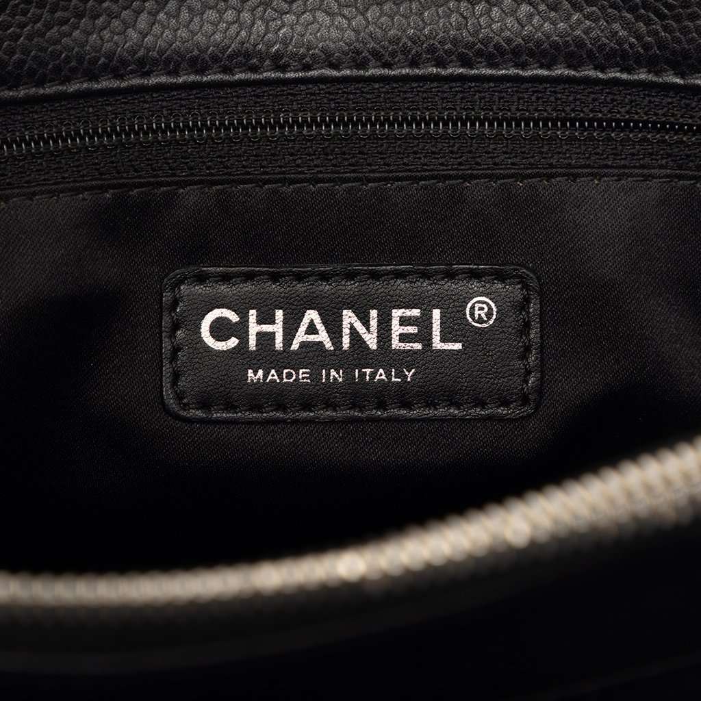 Chanel Caviar Grand Shopping Tote Black Leather Very good - Box View