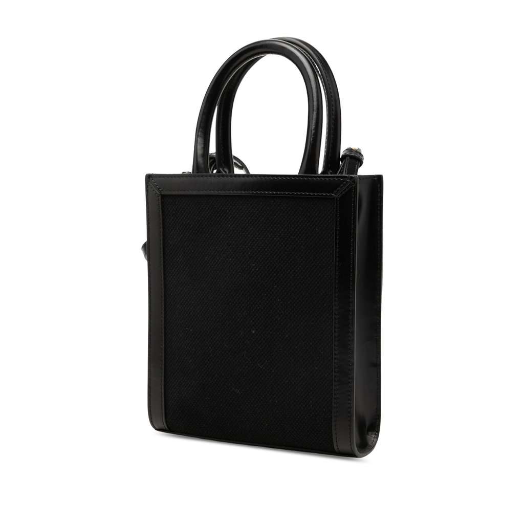 Celine Mini Canvas Vertical Cabas Tote Black Very good - Back View