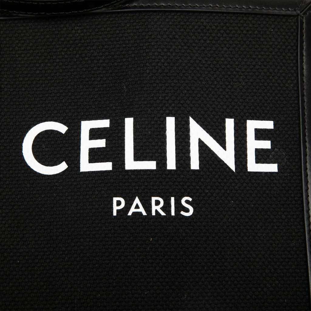 Celine Mini Canvas Vertical Cabas Tote Black Very good - Box View