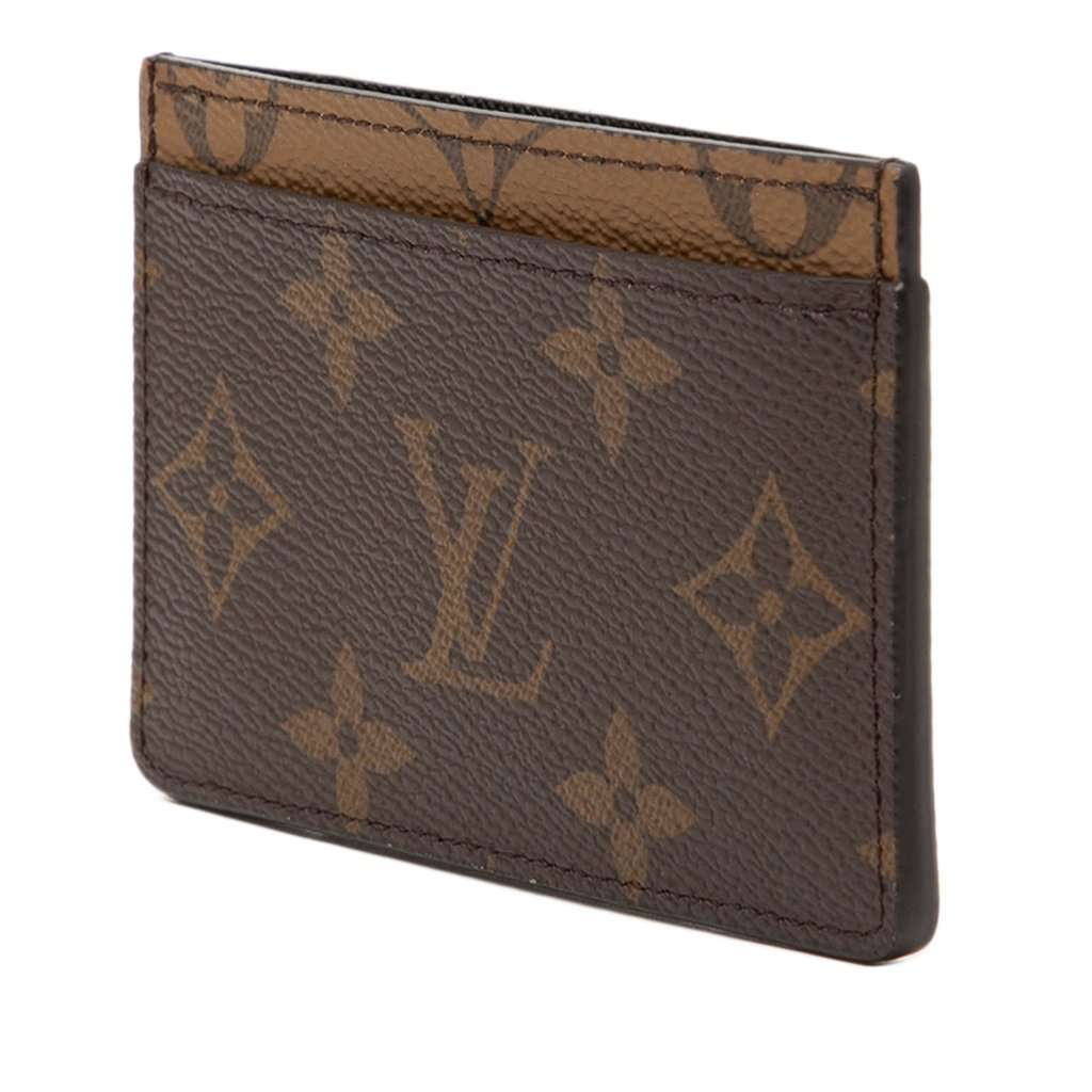 Louis Vuitton Monogram Reverse Card Holder Brown Very good - Back View