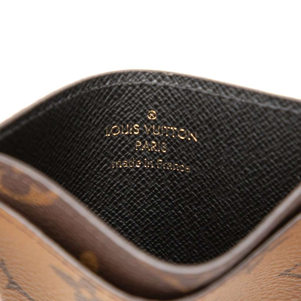 Louis Vuitton Monogram Reverse Card Holder Brown Very good - Box View