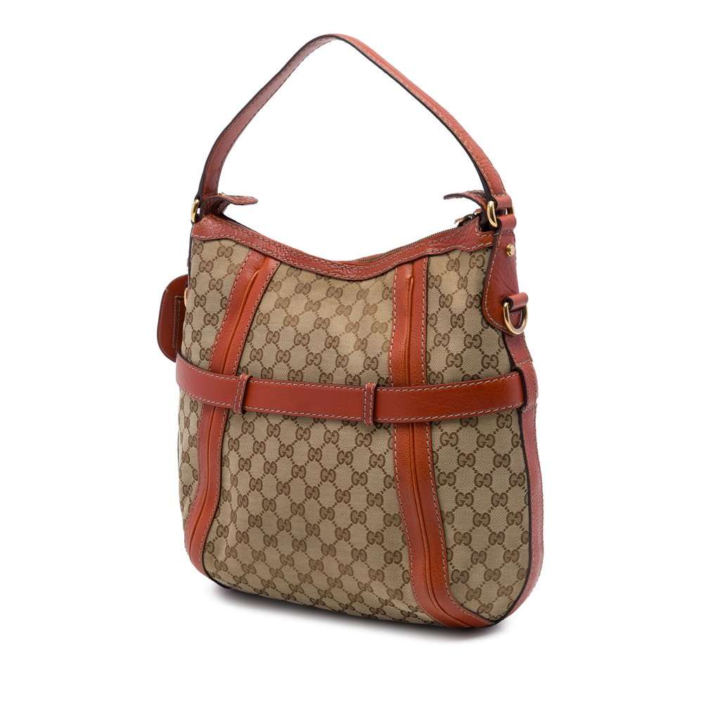 Gucci Medium GG Canvas Running Satchel Beige Very good - Back View