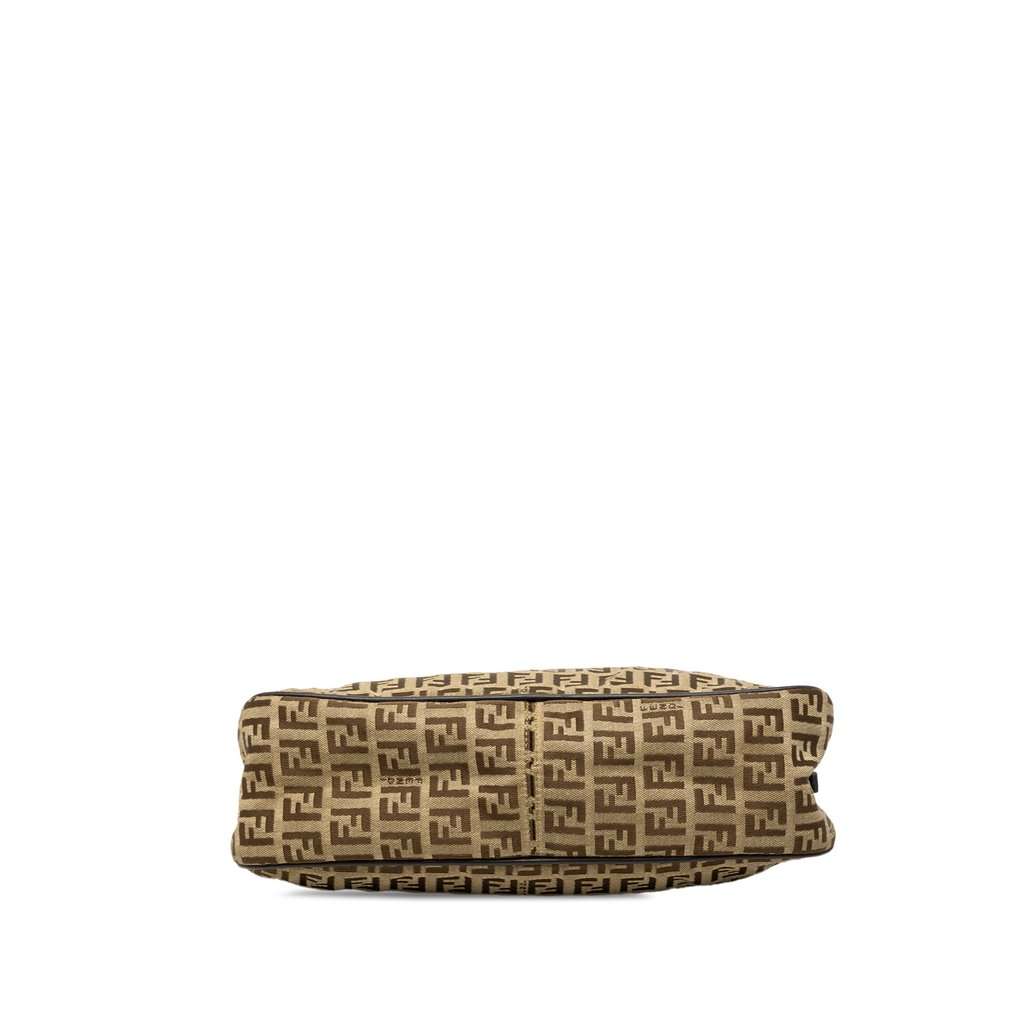 Fendi Zucchino Canvas Flap Pochette Beige Very good - Inside View