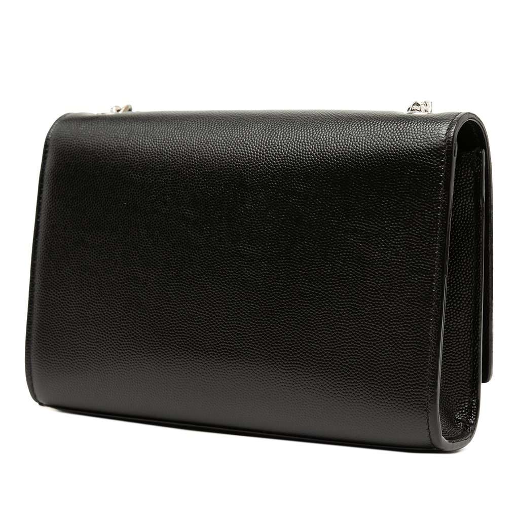 Saint Laurent Small Grain De Poudre Monogram Kate Crossbody Black Leather Very good condition - Back View