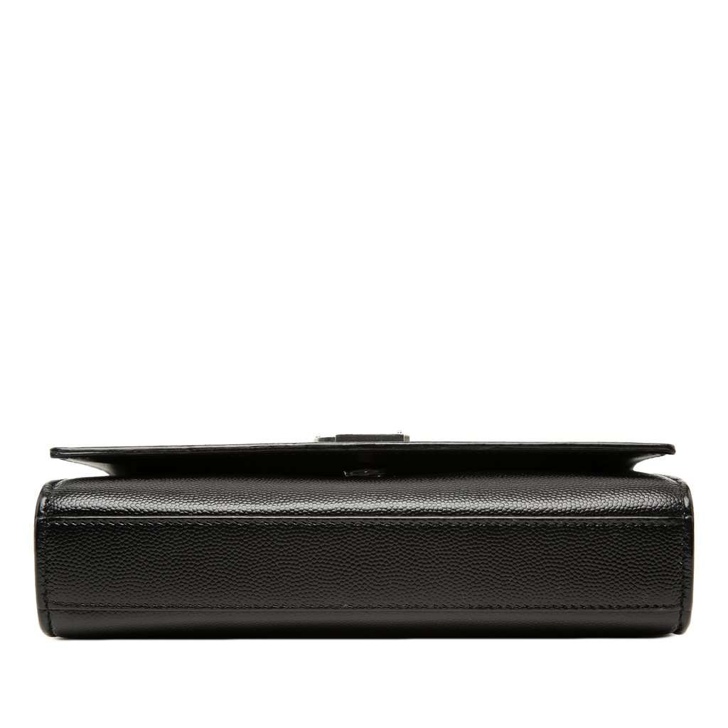 Saint Laurent Small Grain De Poudre Monogram Kate Crossbody Black Leather Very good condition - Inside View