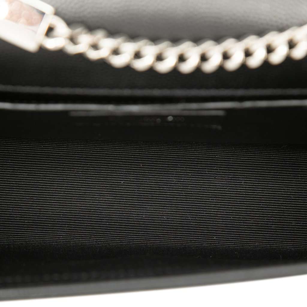 Saint Laurent Small Grain De Poudre Monogram Kate Crossbody Black Leather Very good condition - Model View