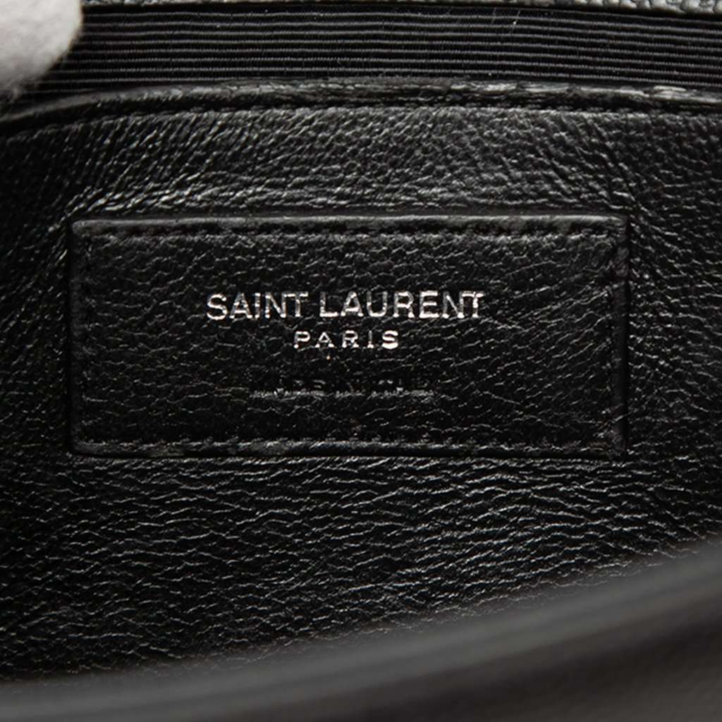 Saint Laurent Small Grain De Poudre Monogram Kate Crossbody Black Leather Very good condition - Box View