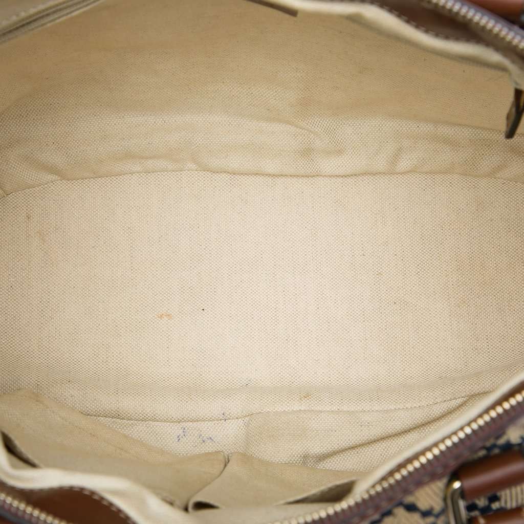 Gucci Diamante Canvas Sukey Satchel Beige Very good - Model View