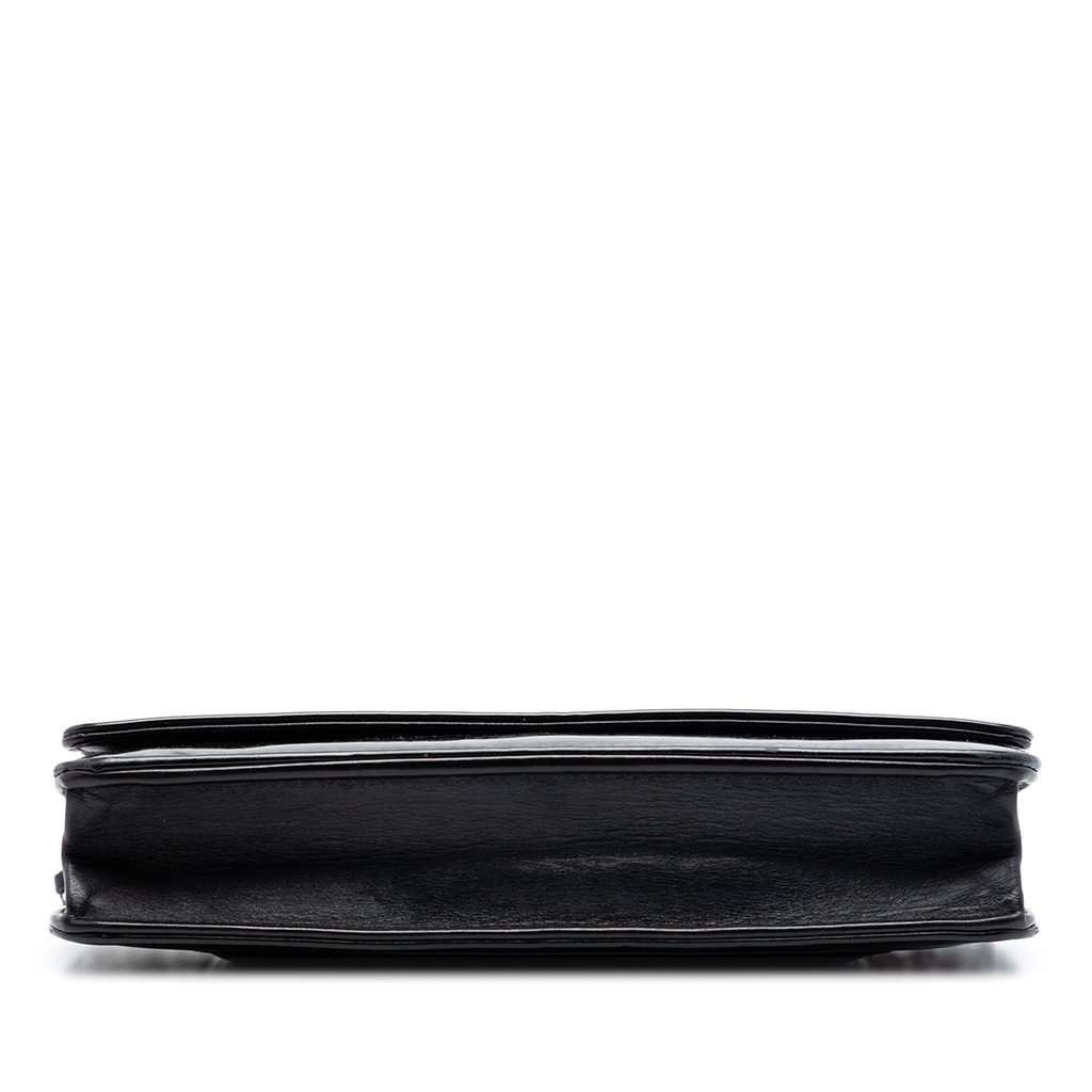 Chanel CC Patent Wallet On Chain Black Leather Very good condition - Inside View